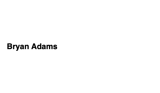Bryan Adams