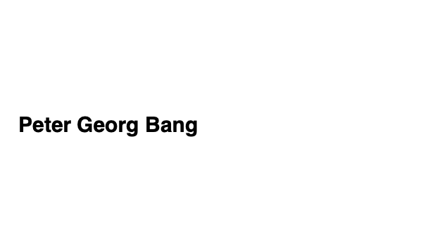 Peter Georg Bang